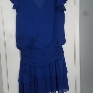 1920's style Chiffon Royal blue dress